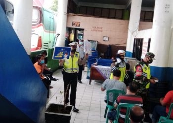 Terminal Induk Kota Bekasi lakukan Giat Yustisi, Tes Rapit Gratis