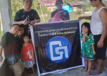Peduli Gempa Sulbar : Media “Cyber Pena  Berbagi” Meyalurkan Bantuannya