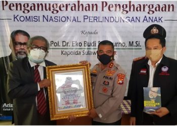 Kapolda Sulbar Raih Penghargaan dari LEPRID dan Komnas Perlindungan Anak