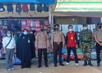 Antisipasi Lonjakan Penyebaran Covid 19, Polsek Tabulahan dan TNI Menggelar Operasi Yustisi