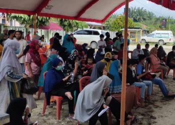 Camat Singingi Lakukan vaksinasi Massal di Desa Sungai Buluh