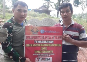 Peduli Pembangunan Rumah Ibadah, Y-BAPA Bantu Pembangunan GKMI Jemaat Tobadak VII