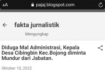 Tuding Penggelapan, Kades Cibingbin Tepis Pemberitaan di pajaj.blogspot.com