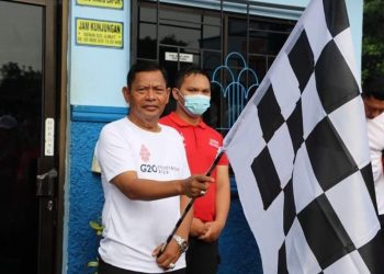 Lapas Kelas IIA Pekanbaru Semarakkan KTT G20 Dengan Ikuti Jalan Sehat di Rudenim Pekanbaru