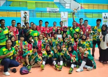 Tim Voli Putri Kampar Raih Medali Emas, Setelah Gilas Kota Pekanbaru