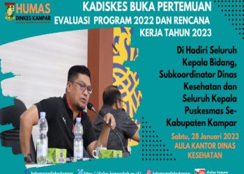 Kadiskes Kampar Buka Rapat Monitoring dan Evaluasi Capaian Zero Stunting, dan Kota Sehat 2023
