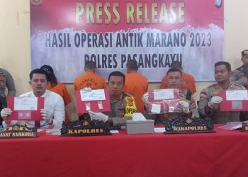 Gelar Press Release Operasi Antik Marano 2023, Polres pasangkayu Mengamankan Pengguna Narkoba