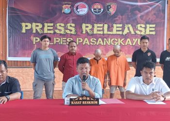 Polres Pasangkayu Gelar Press Release Pengungkapan Dua Tersangka Kasus Curanmor
