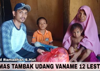Mengurangi Beban Masyarakat, Tambak Udang Vaname 12 Lestari Berbagi Sembako Gratis