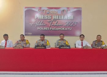 Polres Pasangkayu Gelar Press Release Akhir Tahun 2023