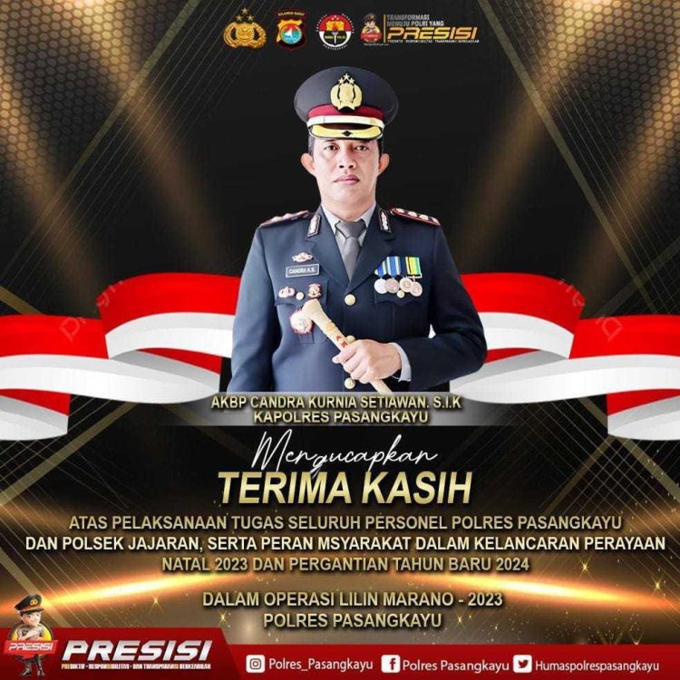 Malam Pergantian Tahun di Kabupaten Pasangkayu Dalam Keadaan Aman, Kapolres Ucapkan Terima Kasih