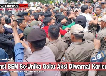 Aliansi BEM Se-Unika Mamuju Gelar Aksi Unjuk Rasa Sambut RI-1 Diwarnai Kericuhan
