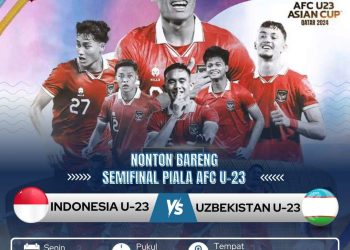 Dukung Timnas Indonesia U-23 Lawan Uzbekistan, Polda Sulbar dan Jajaran Gelar Nonton Bareng