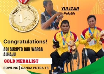 Latihan Gunakan Karpet Merah, Adi Sucipto dan Warsa Alhaju TB 8 Putra Boling Riau Raih Medali Emas
