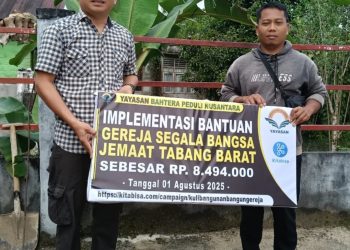 “Semangat Kebersamaan: GESBA Tabang Barat Terima Bantuan Dari Yayasan Bahtera Peduli Nusantara”