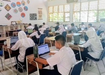 Ratusan Peserta Jalani TPA Berbasis CBT, SMAN Plus Riau Saring Bibit Unggul
