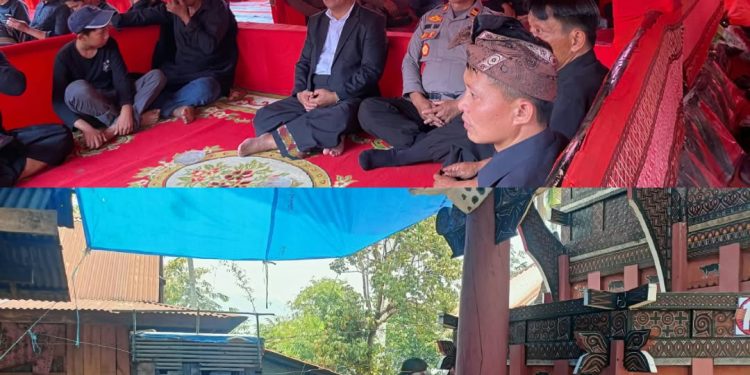 Polsek Pana Amankan Penerimaan Tamu Rambu Solo Sambil Laksanakan Sambang Duka di Kelurahan Tabang