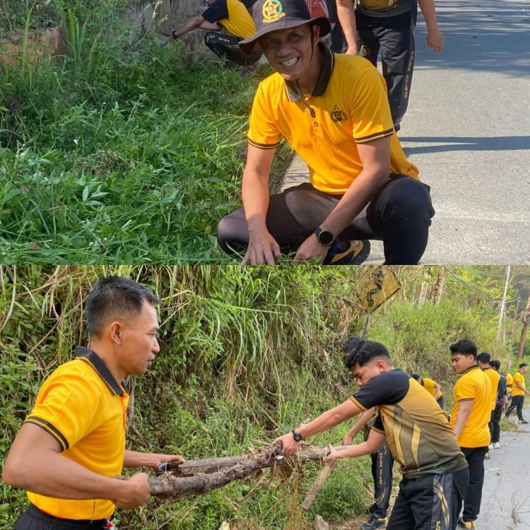 Waka Polres Mamasa Pimpin Jumat Bersih di Mako, Tegaskan Kebersihan Cerminan Keimanan