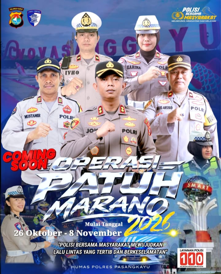 Mulai 26 Oktober, Polres Pasangkayu Akan Laksanakan Operasi Patuh Marano 2026