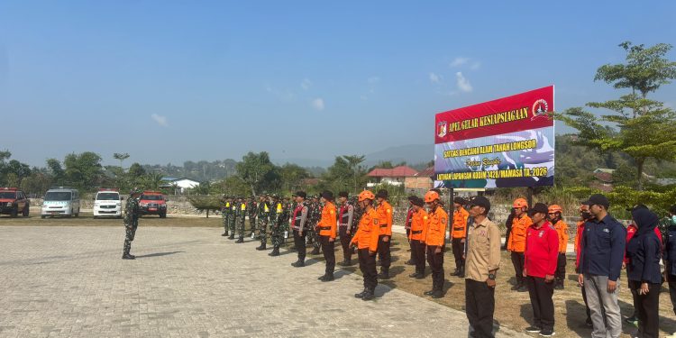 Apel Gelar Kesiapsiagaan Satgas Bencana Alam Tanah Longsor di Kodim 1428/Mamasa