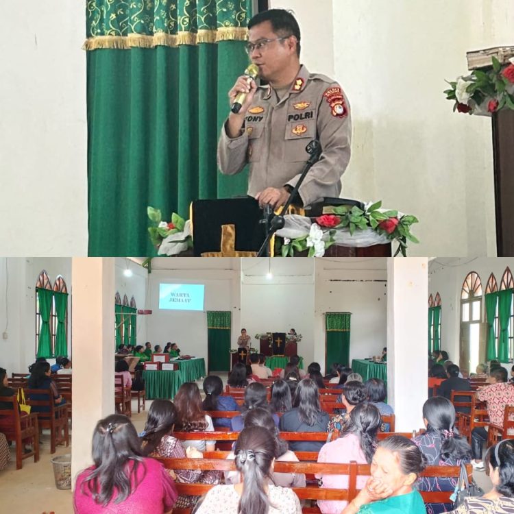 Kapolres Mamasa Hadiri Ibadah di Gereja Toraja Mamasa, Sampaikan Himbauan Kamtibmas dan Cegah Penipuan Online