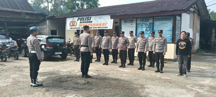 Kapolsek Sumarorong Pimpin Apel Pagi, Tekankan Disiplin dan Antisipasi Narkoba serta Judi Online