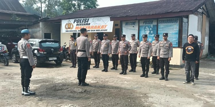 Kapolsek Sumarorong Pimpin Apel Pagi, Tekankan Disiplin dan Antisipasi Narkoba serta Judi Online